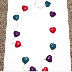 Heart necklace with silver chain
